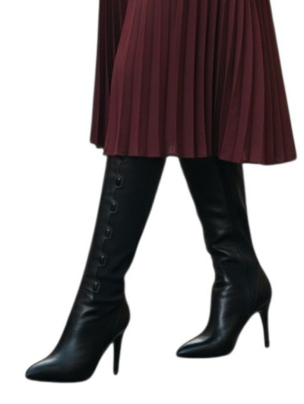 Elegant Black Knee-High Women's Boots - Size 6 M - Picture 2 of 7
